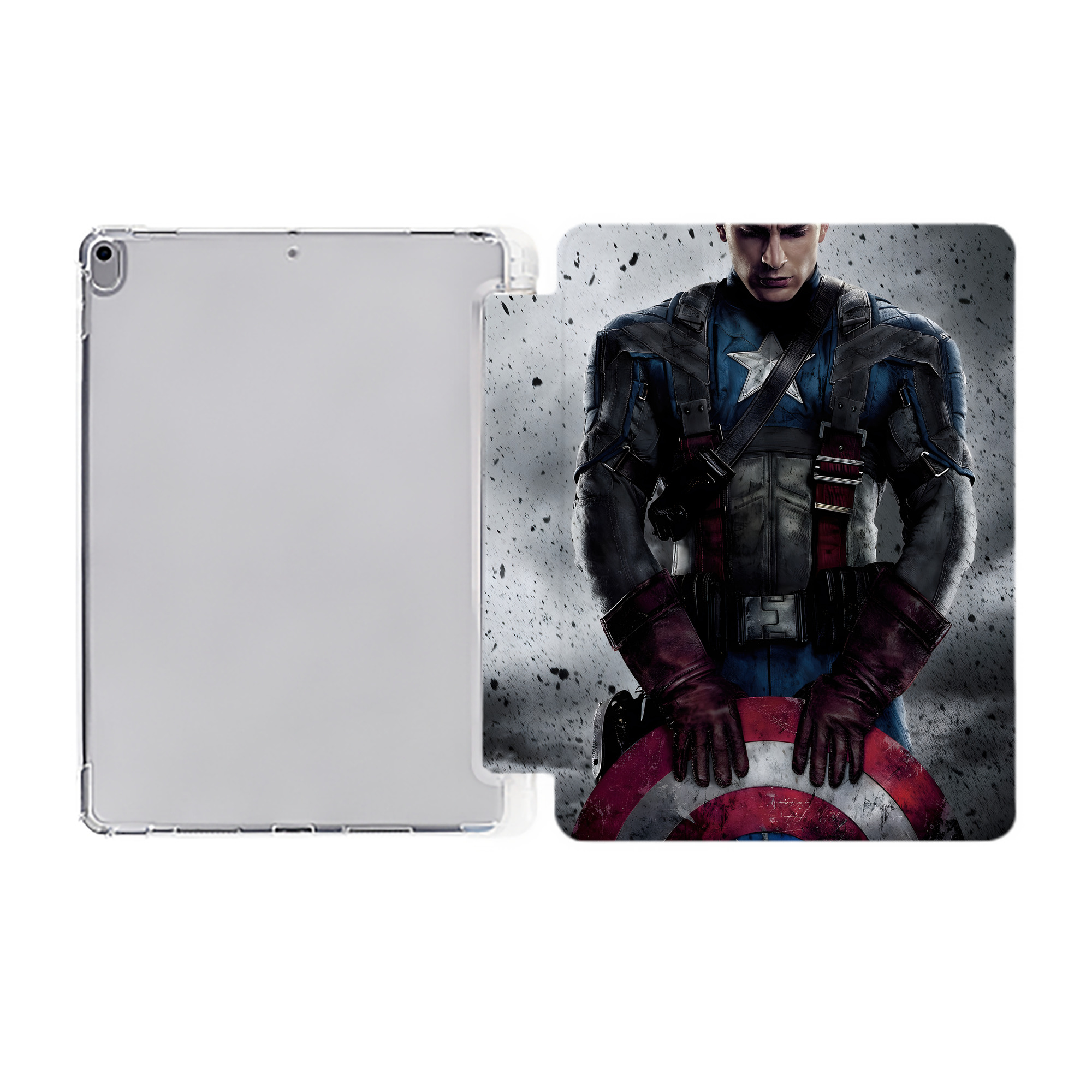 （画像用） アベンジャーズ The Avengers IPad ケース ペン収納付き 三つ折りスタンド PUレザー×シリコン 対応機種9.5/10.5/10.9インチ